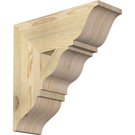 Ekena Millwork Funston Traditional Rough Sawn Bracket, Douglas Fir, 6"W x 18"D x 18"H BKT06X18X18FST01RDF